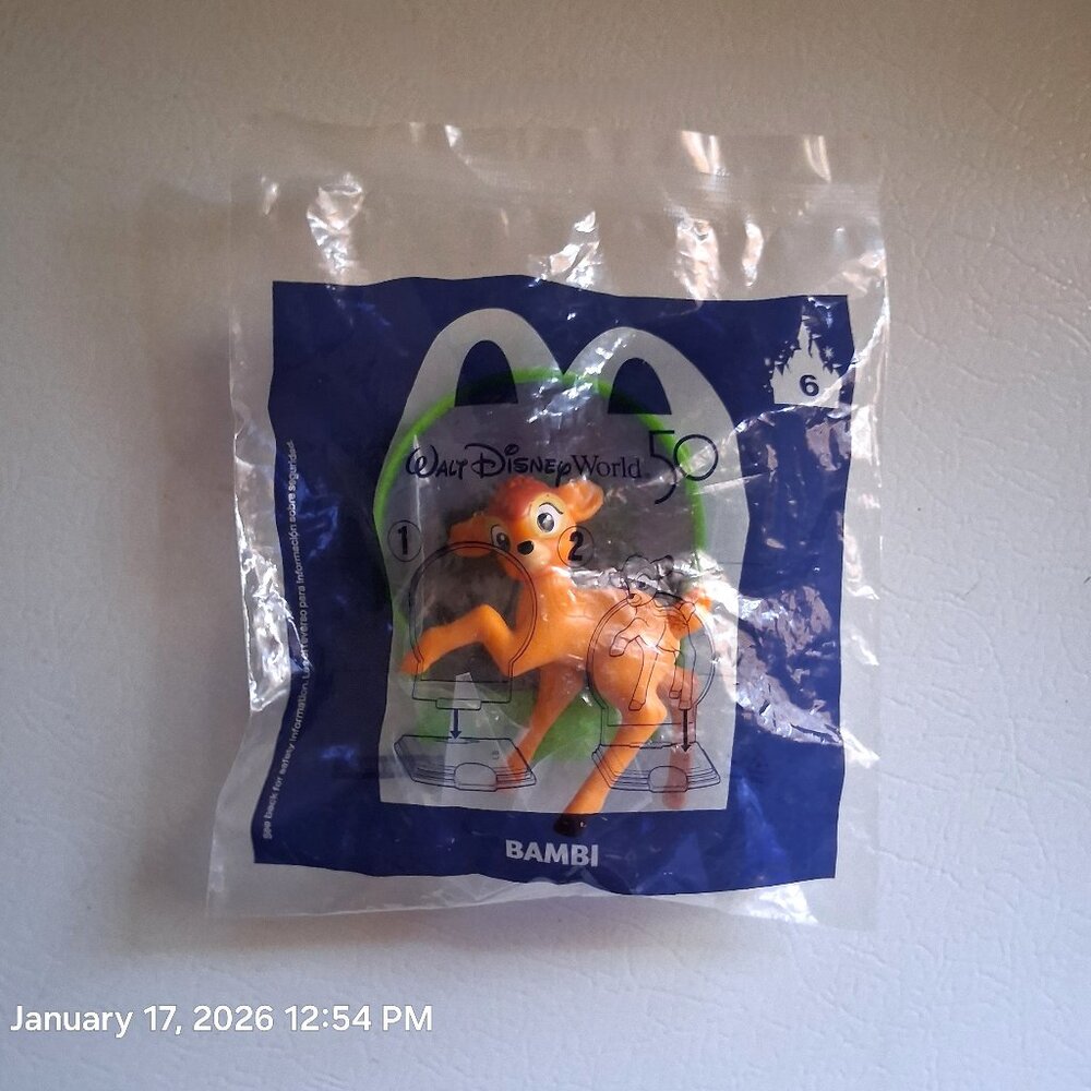 "Bambi" Disney x McDonald's 50th Anniversary Happy Meal Figure—No.6 Sealed, 2021